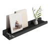 4pcs Floating Shelves, Shelves,  Wall Mounted Shelves for Home Decor and Storage, Modern Ledges for Living Room, Bedroom, Bathroom, Office Easy To Install, Convenient For Classification, Quick To Pick Up, Stable And Reliable (White/Black)23.6x4.3in