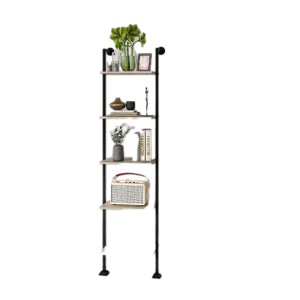 Bookshelf, 5-Tier Ladder Shelf, Book Storage Organizer Case Open Shelves, Tall Narrow Bookcase