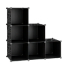 6/12-Cube Plastic Storage Organizer, DIY Modular Bookshelf, Simple Interlocking Shelving System, Space-Saving Closet For Books, Toys, Clothes, Multipurpose Use In Home & Office