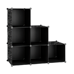 6/12-Cube Plastic Storage Organizer, DIY Modular Bookshelf, Simple Interlocking Shelving System, Space-Saving Closet For Books, Toys, Clothes, Multipurpose Use In Home & Office
