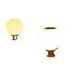 Outdoor Post Light Fixtures Solar Powered Waterproof Courtyard Garden Lawn Street Lights Round Ball Lamp Lighting Fixture