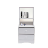 Bedside Table with Storage Shelf - Modern Tall Nightstand for Bedrooms and Living Rooms