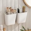 Topyond Adhesive Wall Mounted Organizer, Compact Floating Shelf for No Drilling, Pen, Remote Controller, Cellphone Holder, Wall Storage for Home, Office